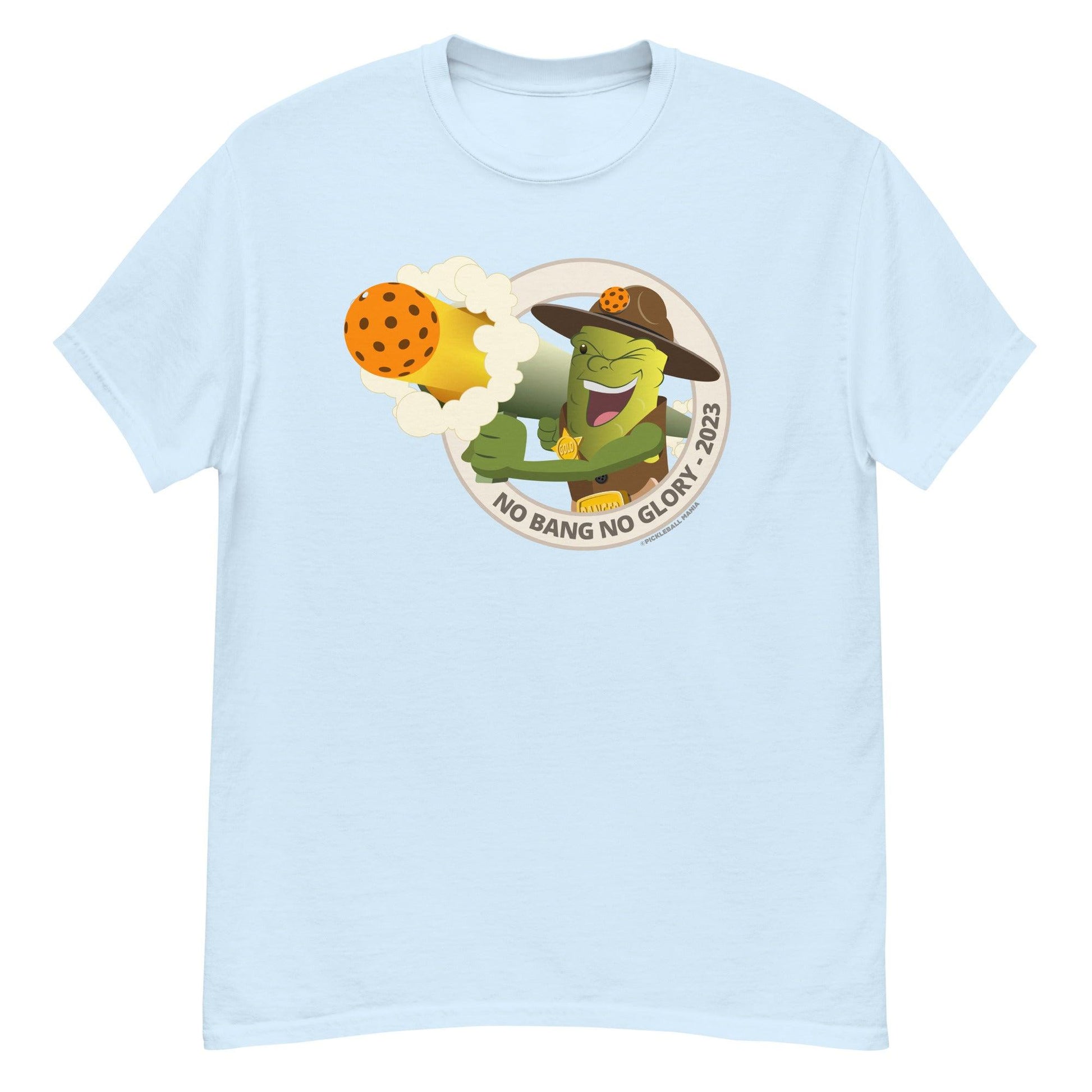 100% Cotton Pickleball T-Shirt - "No Bang, No Glory" - DocDink.com