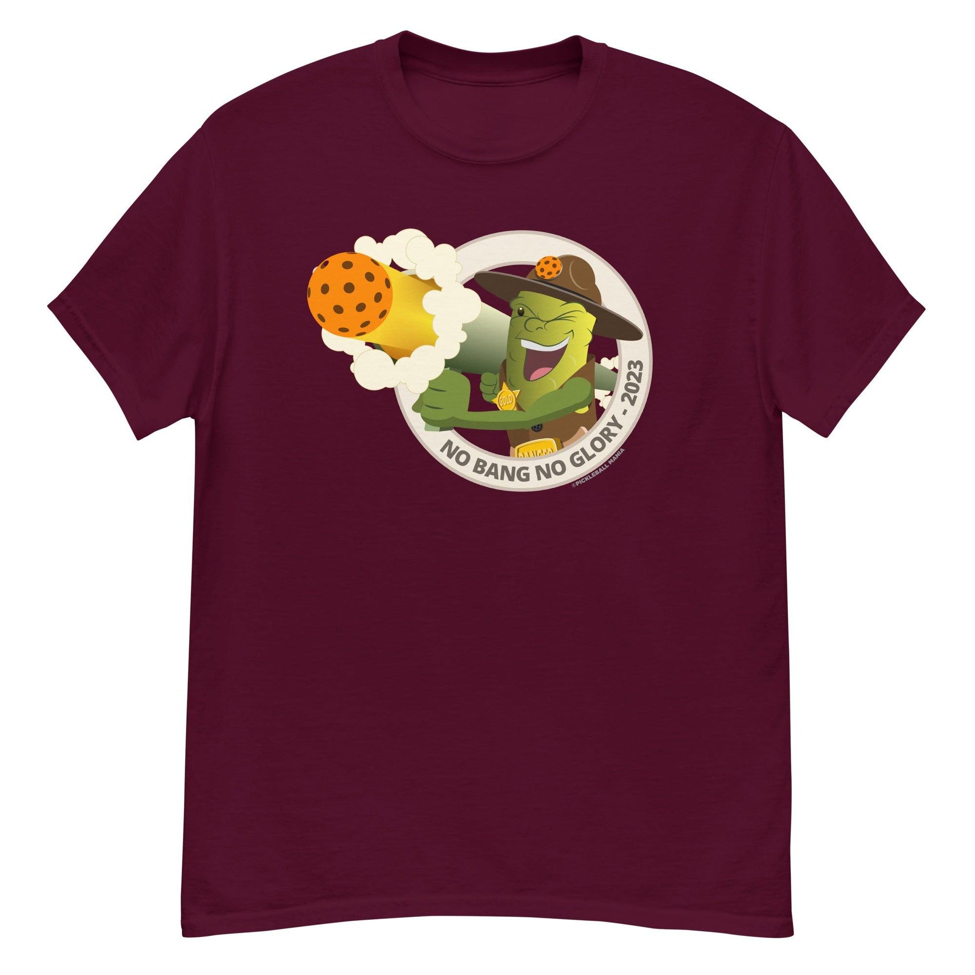 100% Cotton Pickleball T-Shirt - "No Bang, No Glory" - DocDink.com