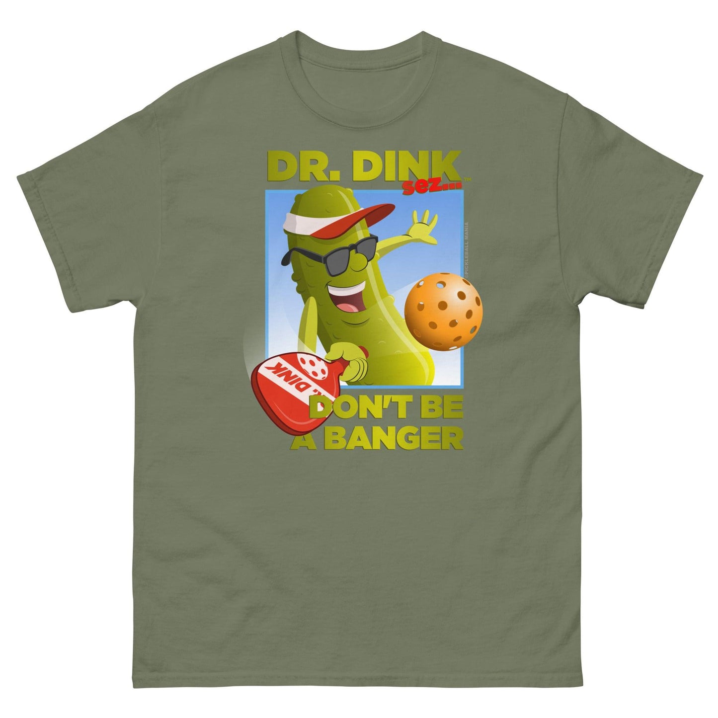 Unisex 100% Cotton Pickleball T-Shirt - "Don't be a Banger!" - DocDink.com