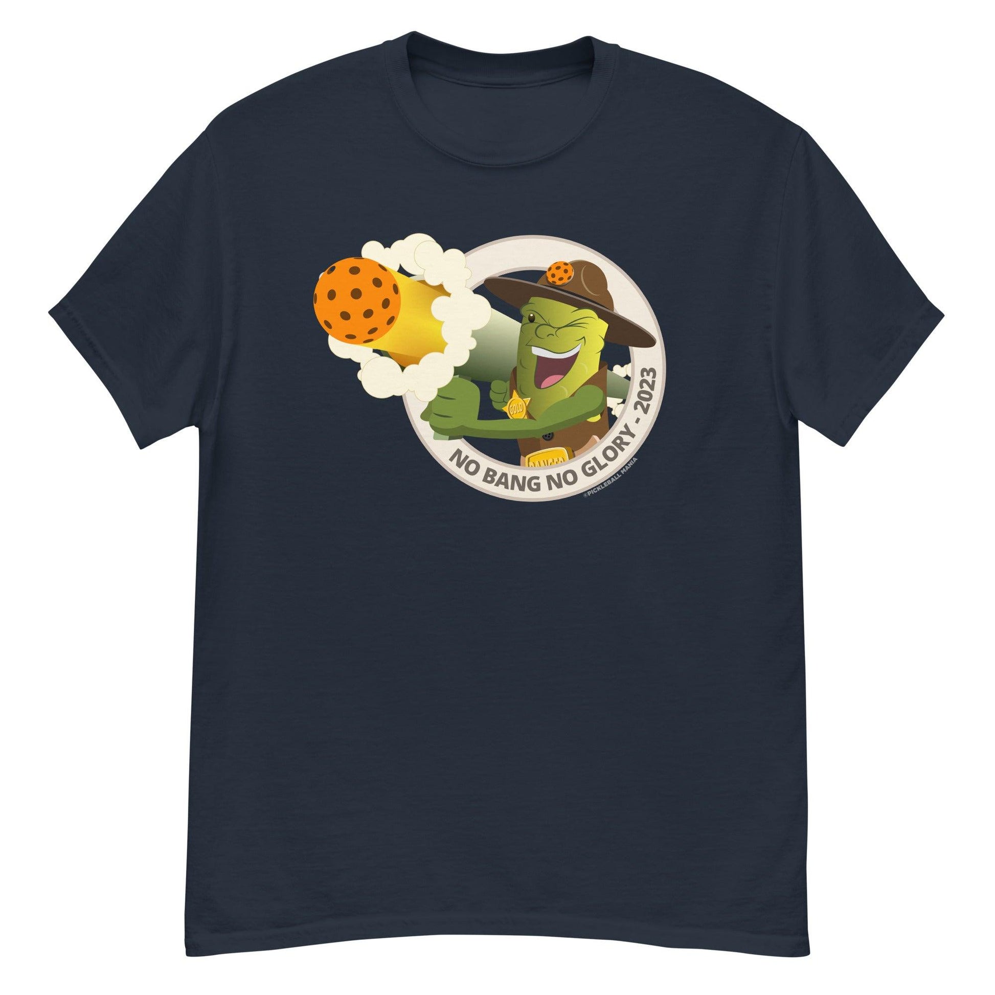 100% Cotton Pickleball T-Shirt - "No Bang, No Glory" - DocDink.com