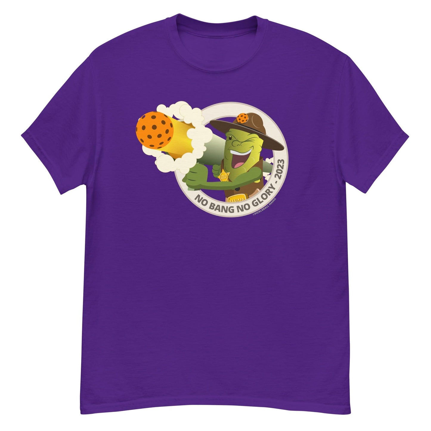 100% Cotton Pickleball T-Shirt - "No Bang, No Glory" - DocDink.com