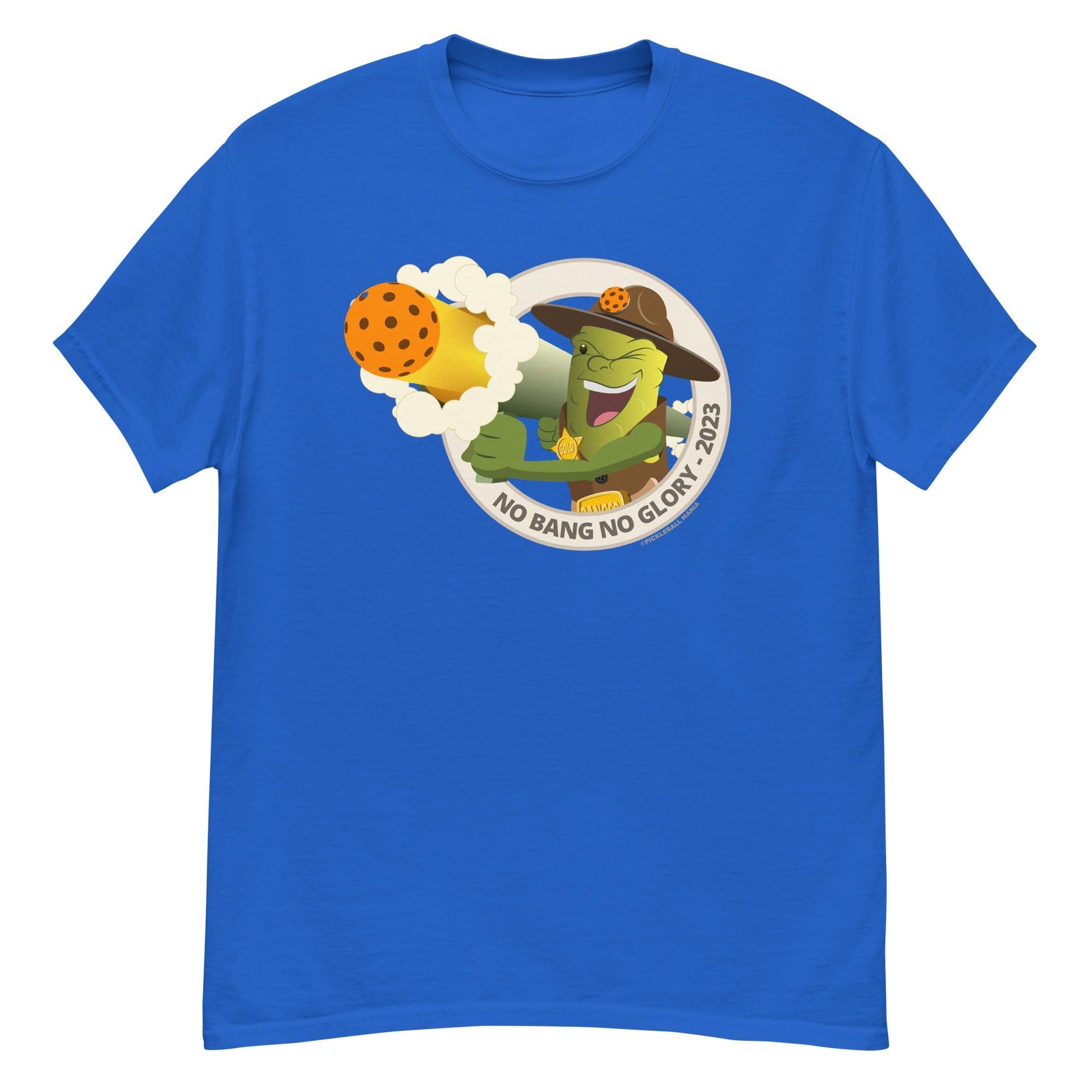 100% Cotton Pickleball T-Shirt - "No Bang, No Glory" - DocDink.com