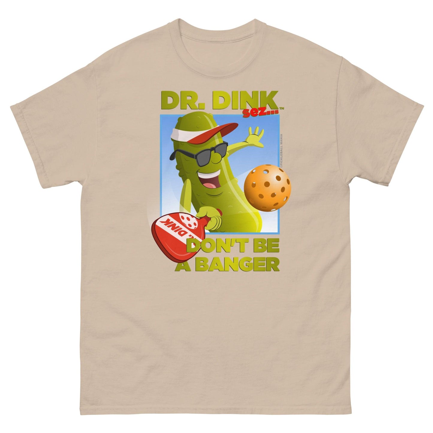 Unisex 100% Cotton Pickleball T-Shirt - "Don't be a Banger!" - DocDink.com