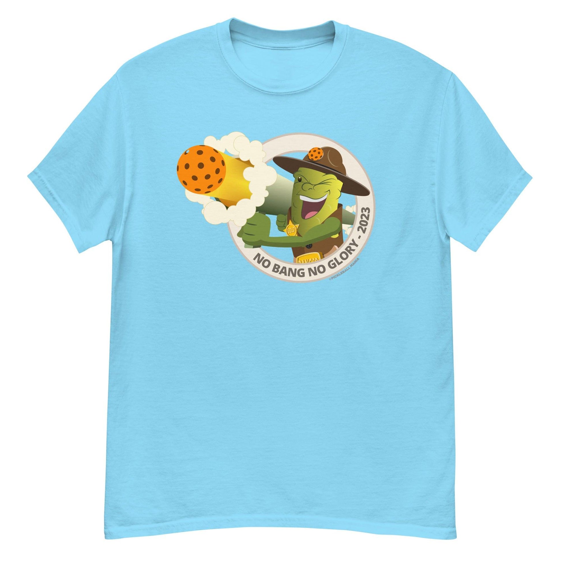 100% Cotton Pickleball T-Shirt - "No Bang, No Glory" - DocDink.com