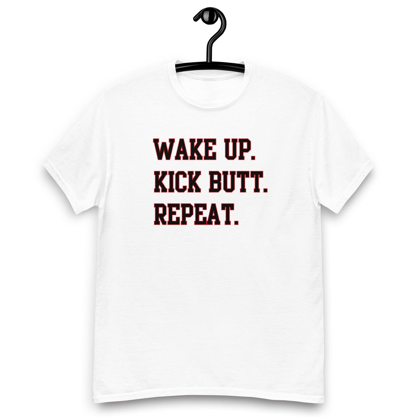 100% Cotton T-Shirt - WAKE UP - Black - DocDink.com