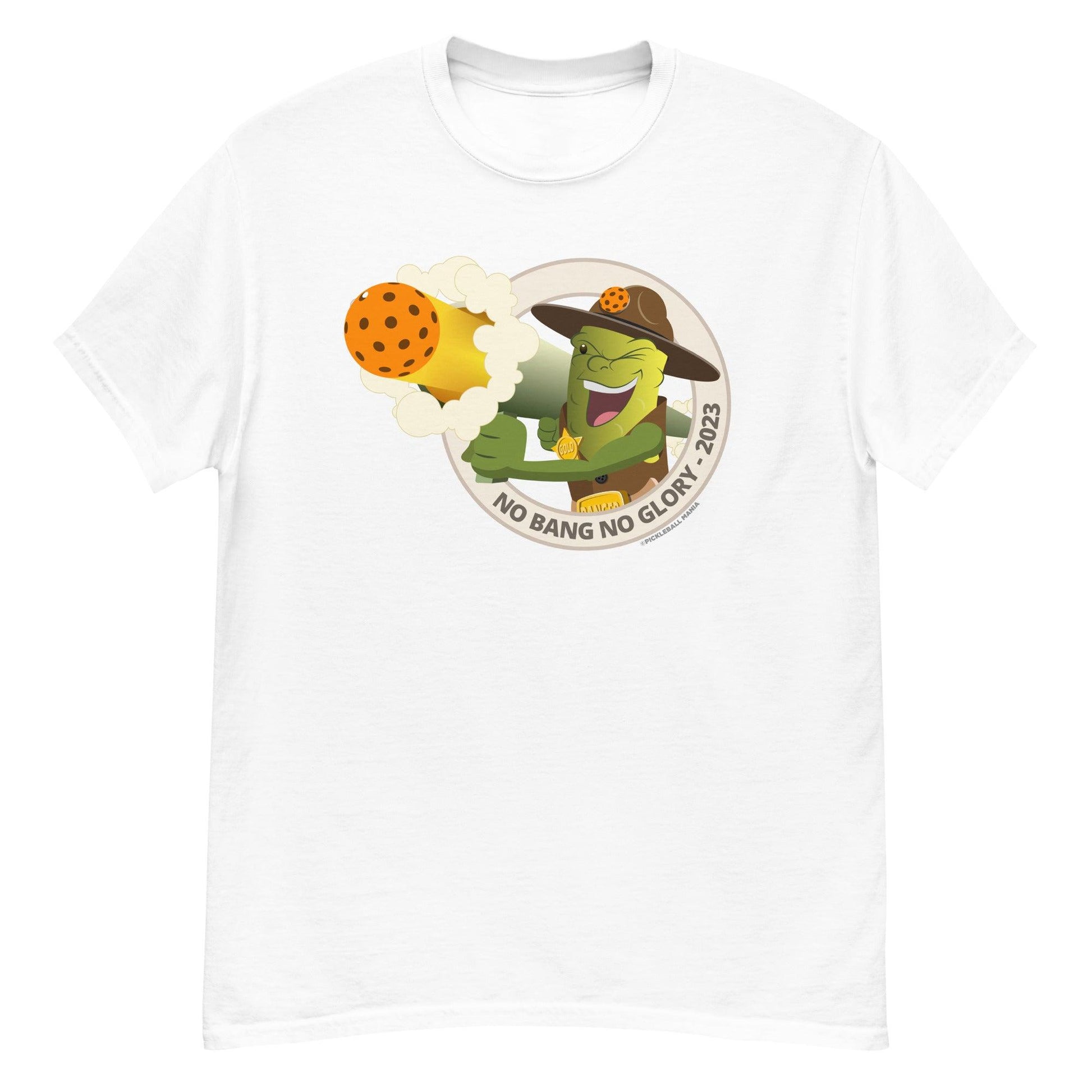 100% Cotton Pickleball T-Shirt - "No Bang, No Glory" - DocDink.com