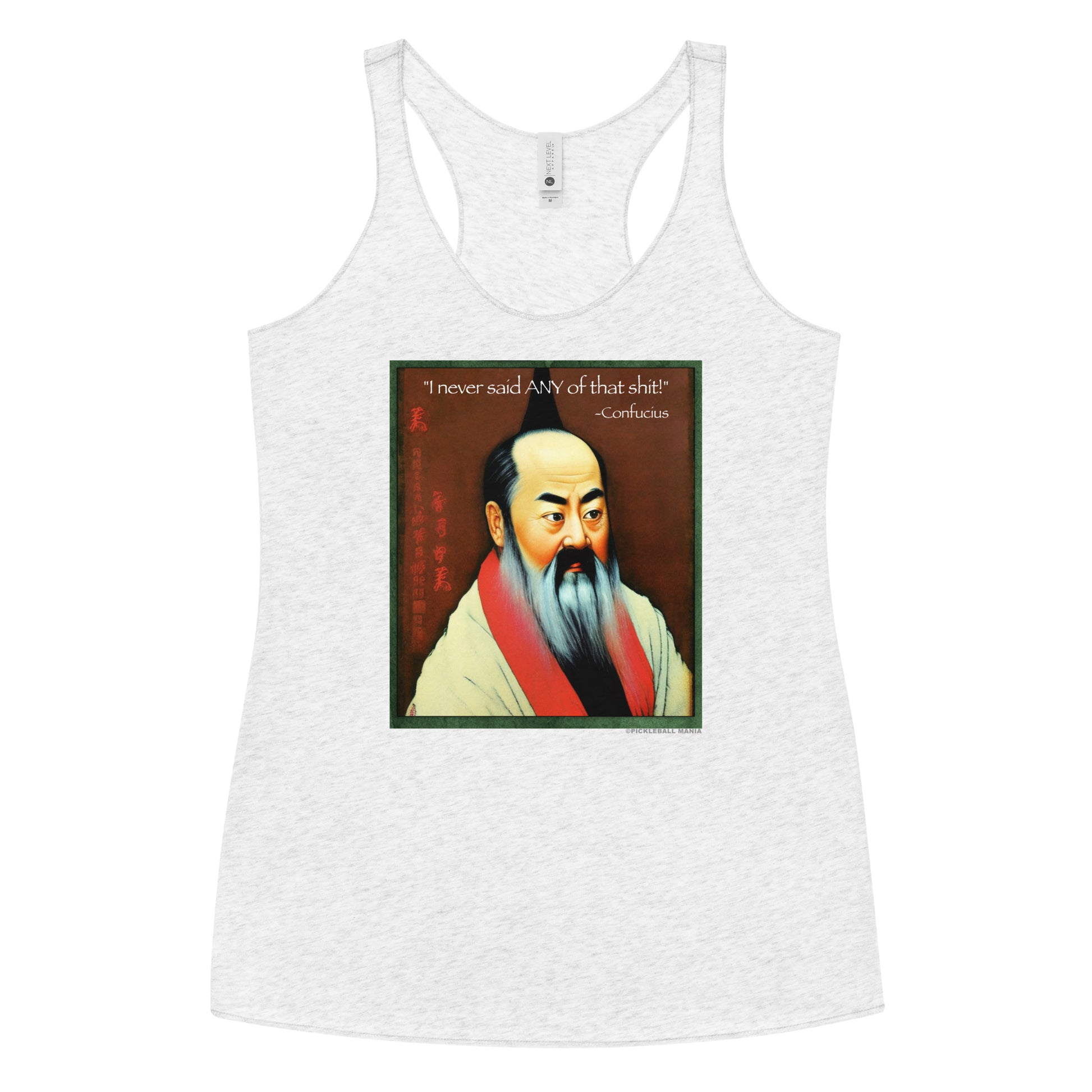 Women's Racerback Tank Top - Confucius says - DocDink.com