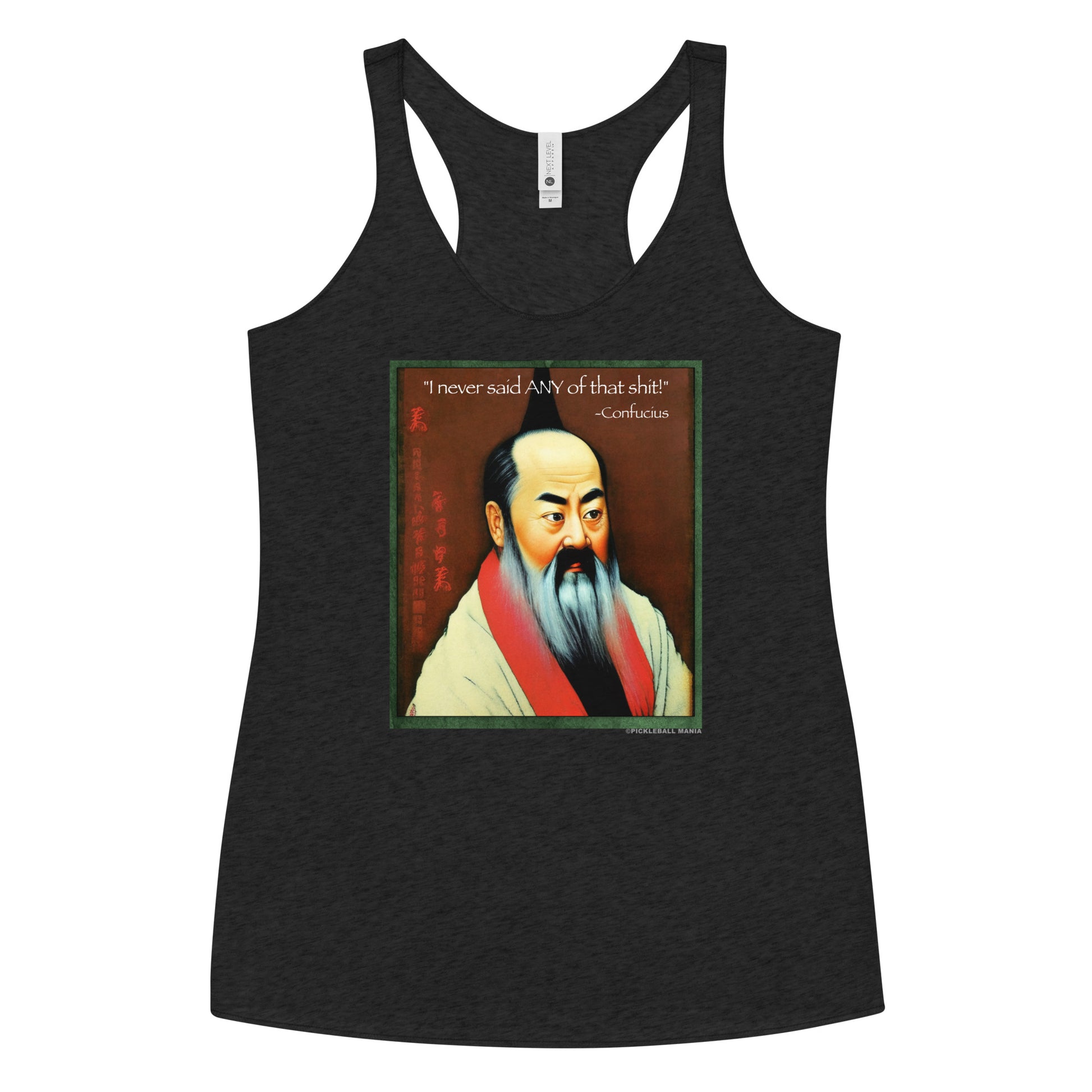 Women's Racerback Tank Top - Confucius says - DocDink.com