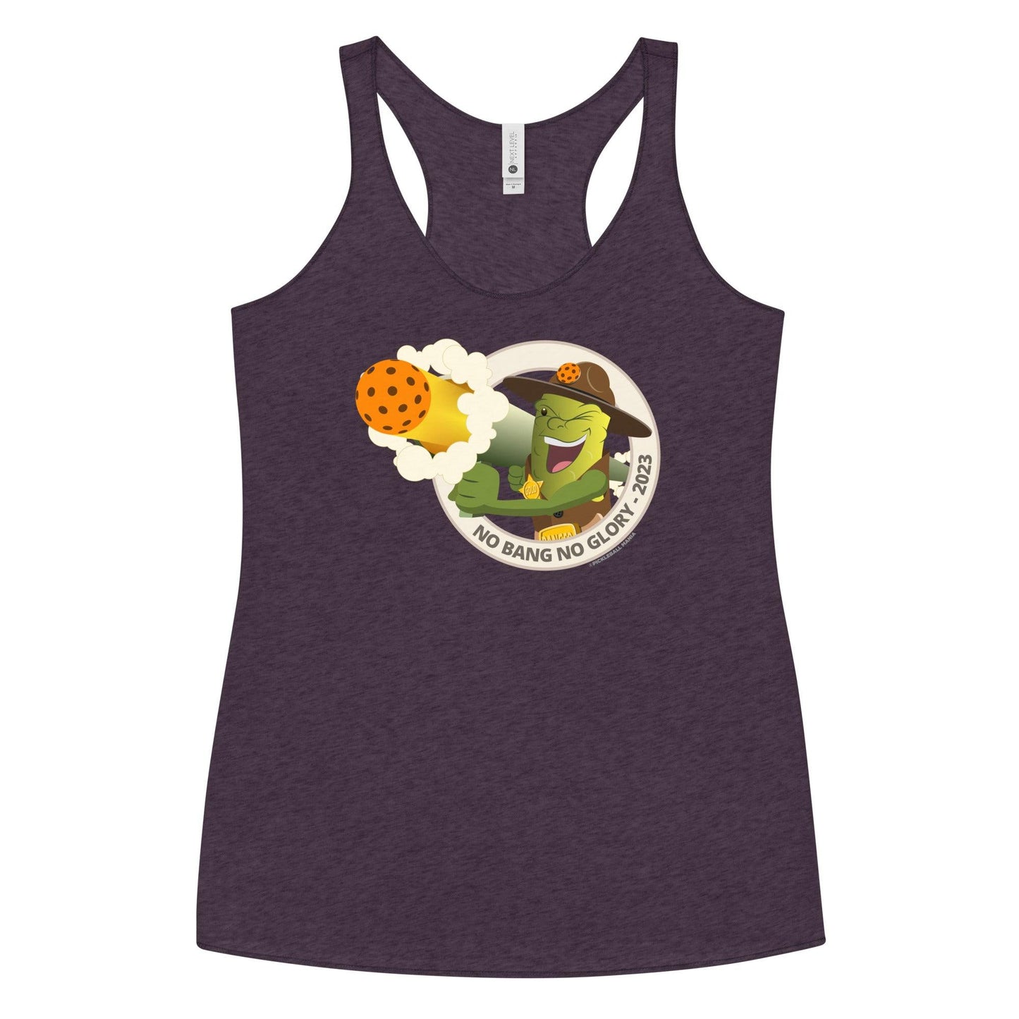 Women's Racerback Pickleball Tank Top - "No Bang, No Glory" - DocDink.com