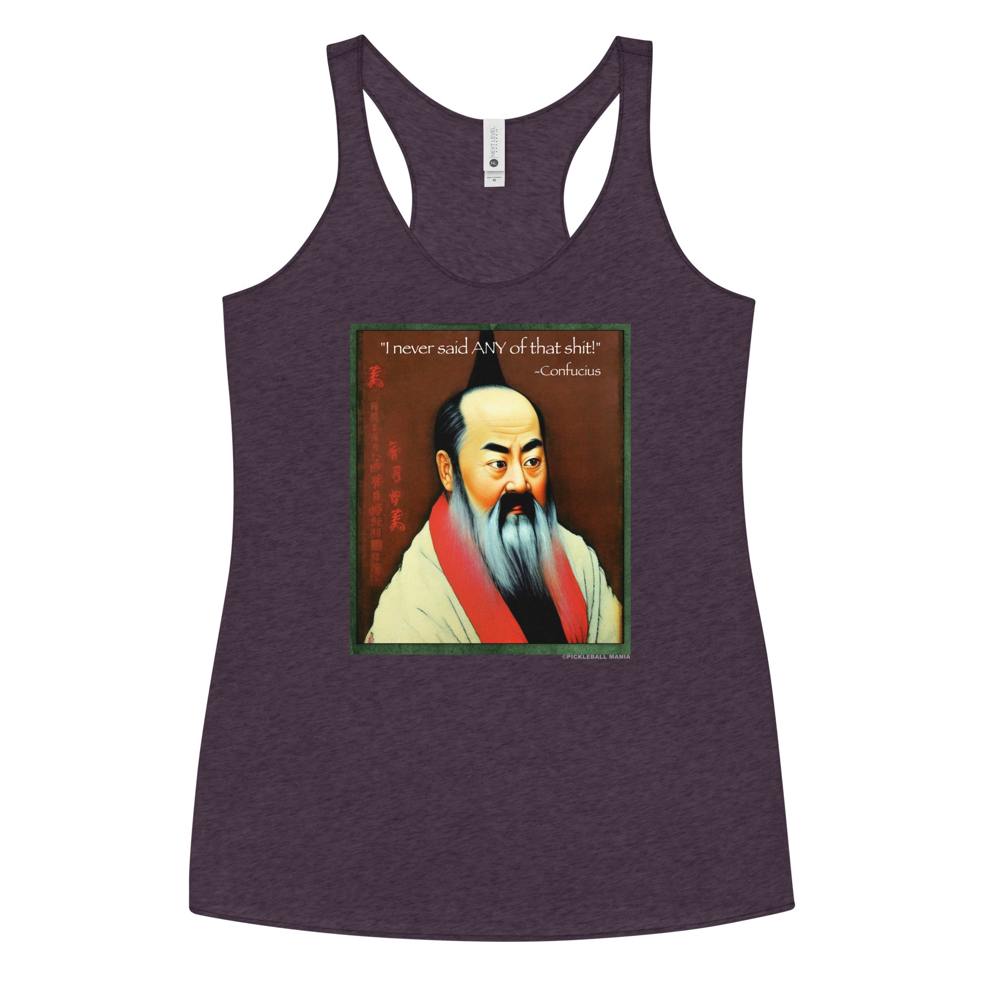 Women's Racerback Tank Top - Confucius says - DocDink.com