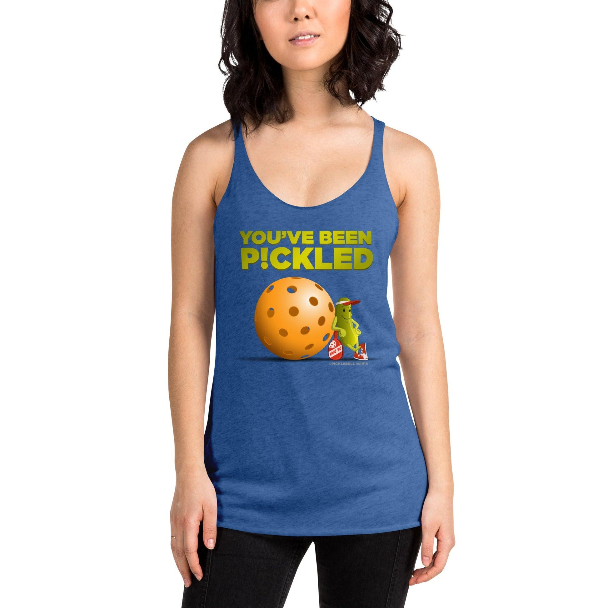 Women's Racerback Pickleball Tank Top - "You've been Pickled!" - DocDink.com