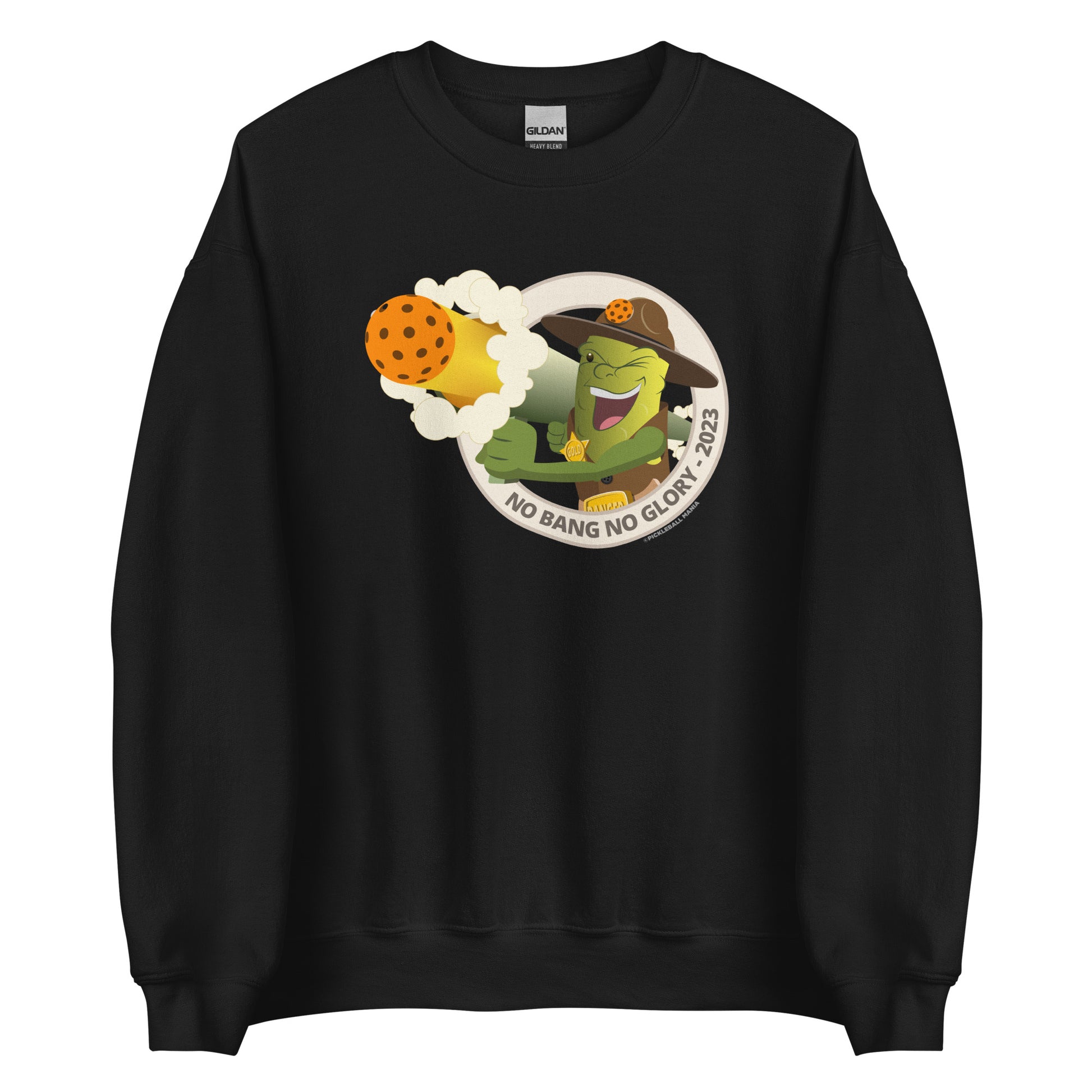 Pickleball Sweatshirt - "No Bang, No Glory" - Sgt. Banger - DocDink.com