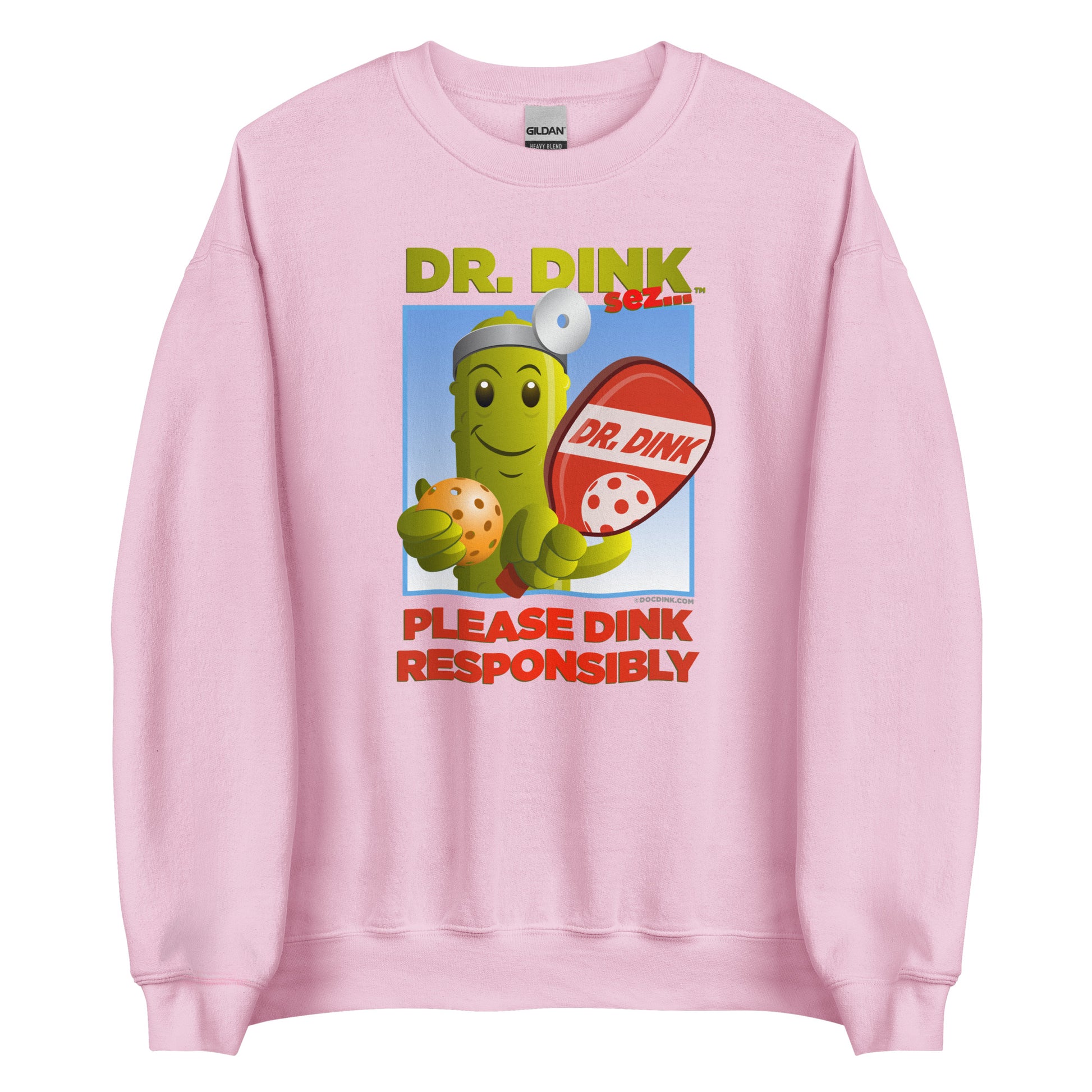 Pickleball Sweatshirt - "Please Dink Responsibly" - Dr. Dink - DocDink.com