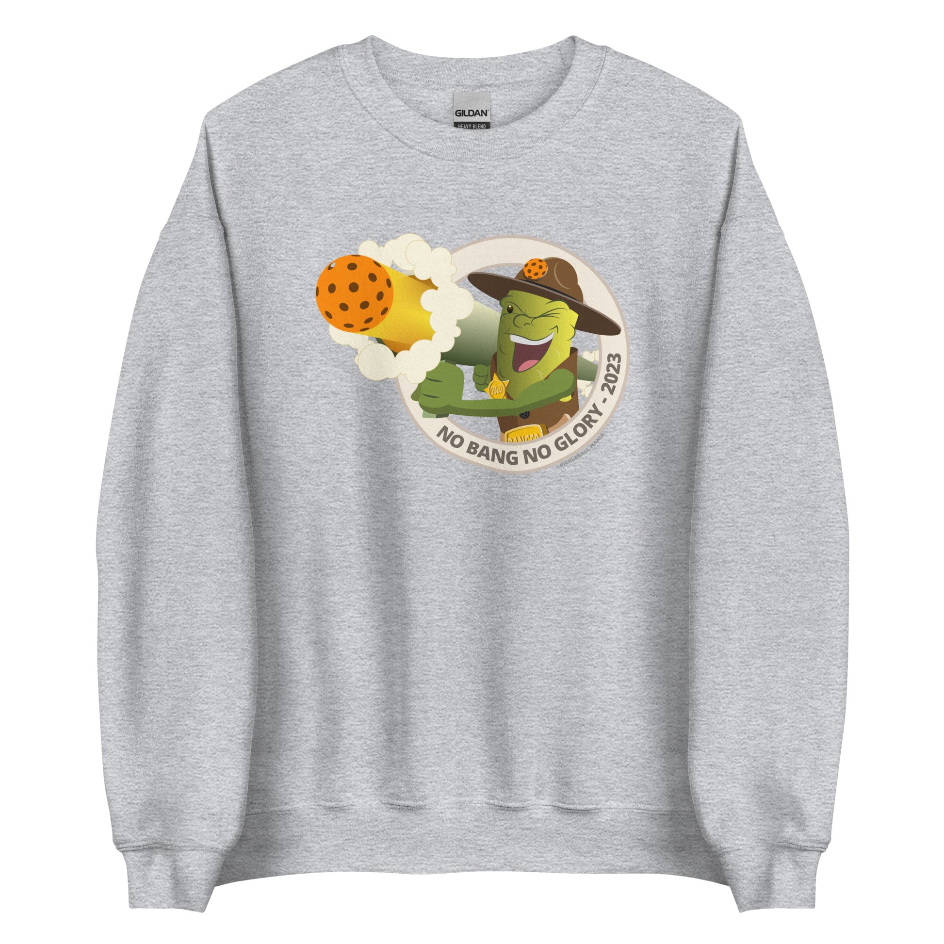 Pickleball Sweatshirt - "No Bang, No Glory" - Sgt. Banger - DocDink.com