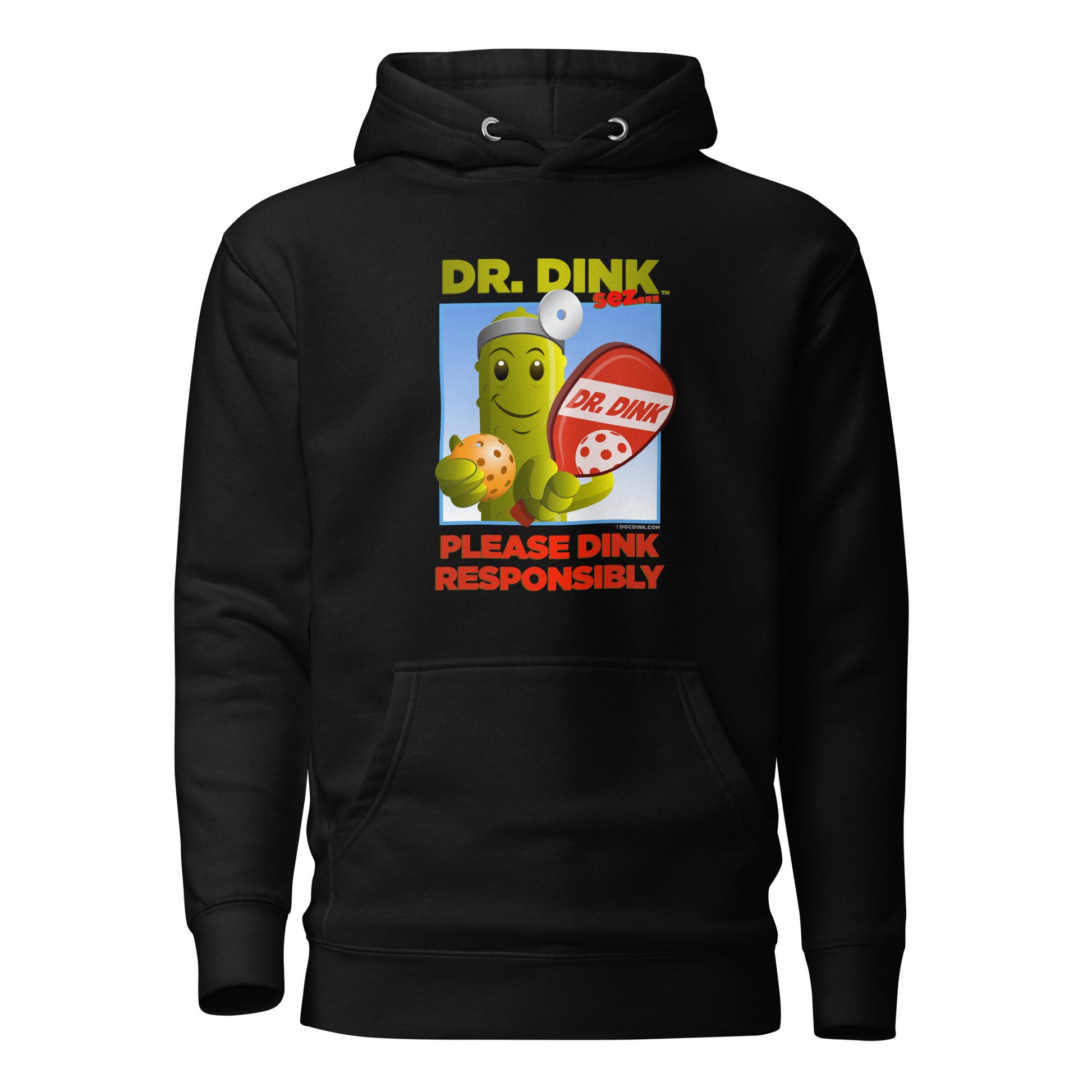 Warm Pickleball Hoodie - "Please Dink Responsibly" - DocDink.com