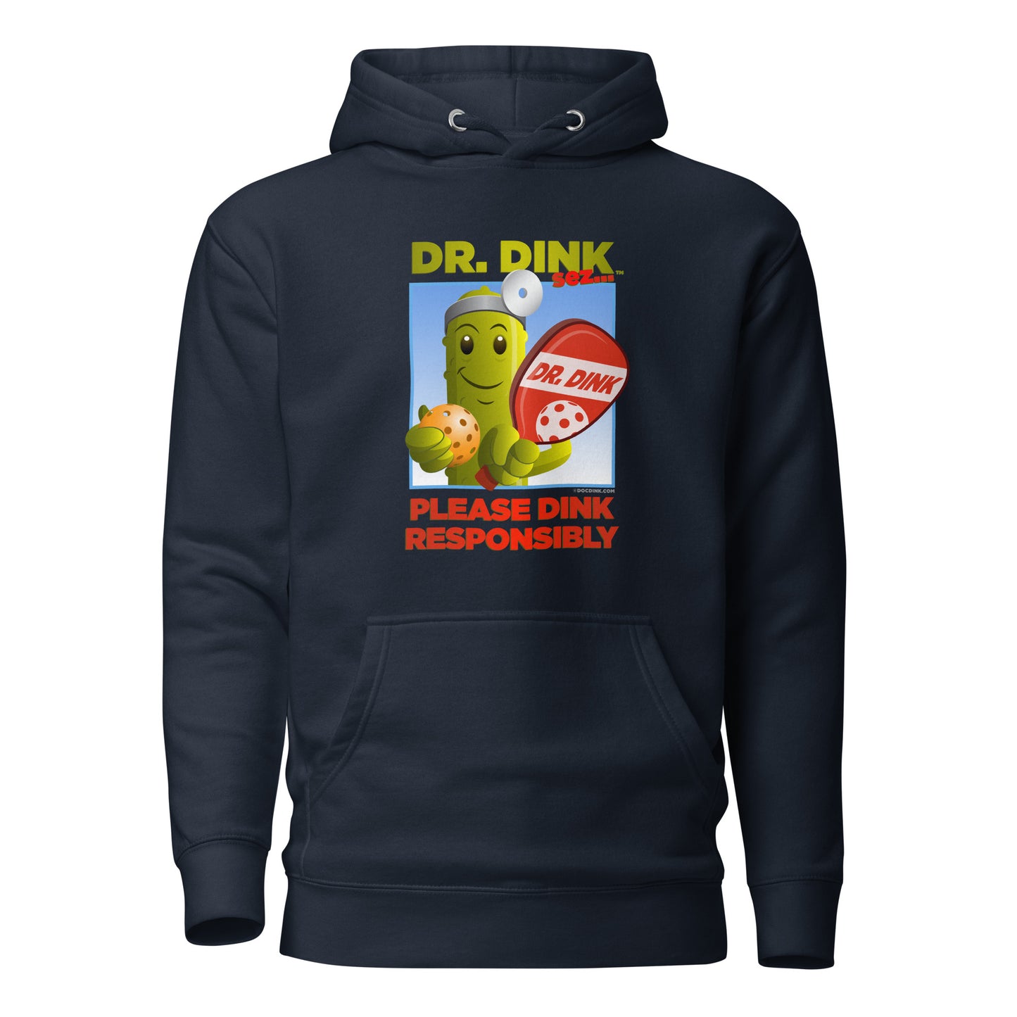 Warm Pickleball Hoodie - "Please Dink Responsibly" - DocDink.com
