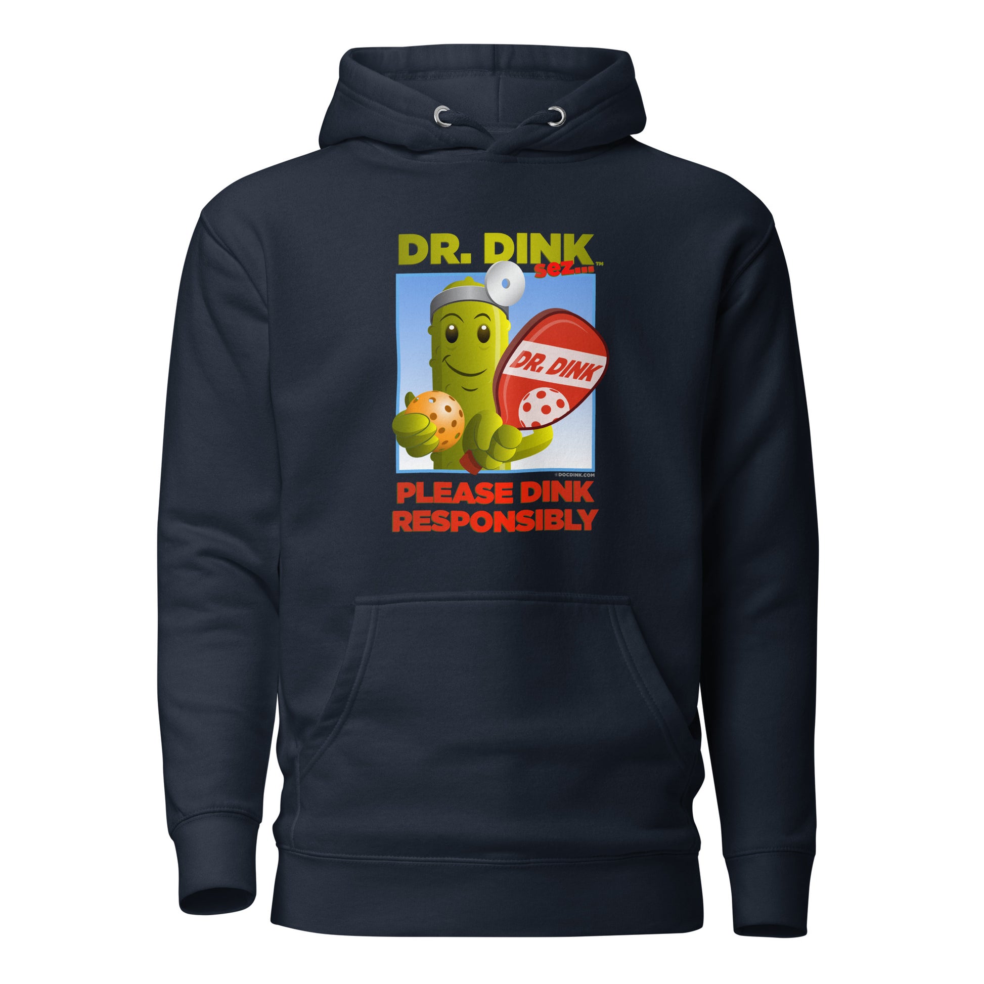 Warm Pickleball Hoodie - "Please Dink Responsibly" - DocDink.com
